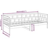  Dnevni ležaj od masivne borovine 80 x 200 cm | shoptok.hr