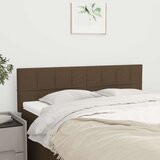  Posteljno vzglavje 2 kosa temno rjavo 72x5x78/88 cm blago, (20735880) Cene