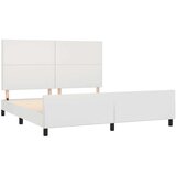  Posteljni okvir z vzglavjem bel 160x200 cm umetno usnje, (20904536) | Shoptok.si
