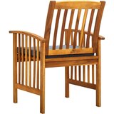  Vrtni jedilni stoli 8 kosov z blazinami trden akacijev les, (20660783) | Shoptok.si