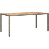  Vrtni stol od poliratana i bagremovog drva 190x90x75 cm sivi | shoptok.hr
