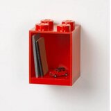 Lego dječja crvena zidna polica brick 4 | shoptok.hr