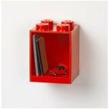 Lego polica u obliku kocke (4), crvena Cene