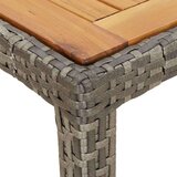  Vrtni stol od poliratana i bagremovog drva 190x90x75 cm sivi | shoptok.hr