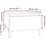  Stranska mizica dimljeni hrast 50x46x35 cm inženirski les, (20712482) | Shoptok.si