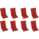  Nagibne vrtne stolice s jastucima 8 kom od masivne tikovine | shoptok.hr