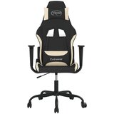 Gaming stol z oporo za noge črno in krem blago, (21152231) | Shoptok.si