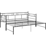  Za krevet na razvlačenje crni metalni 90 x 200 cm | shoptok.hr