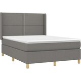  Box spring s madracem LED tamnosivi 140x190 cm tkanina | shoptok.hr