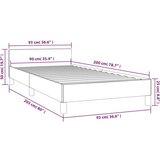 Posteljni okvir z vzglavjem črn 90x200 cm blago, (20739815) | Shoptok.si