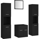  Set kupaonskog namještaja od iverice crni | shoptok.hr