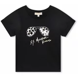 Michael Kors Otroška bombažna kratka majica črna barva