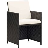 Vrtna jedilna garnitura 9-delna z blazinami črn poli ratan, (20672011) | Shoptok.si