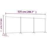 Sobna pregrada s 3 panela antracit 525 x 180 cm od tkanine | shoptok.hr