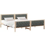  Konstrukcija postelje z vzglavjem Temno siva 200 x 200 cm, (5000084518) | Shoptok.si
