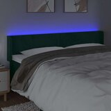  LED uzglavlje tamnozeleno 163x16x78/88 cm baršunasto | shoptok.hr