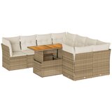 Maison Chic Seti vrtnega pohištva - Vrtna garnitura 9-delna z blazinami bež poli ratan, (21796513) | Shoptok.si