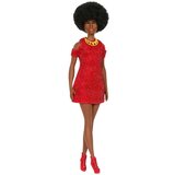 Mattel Igračka BARBIE sa afro frizurom u crvenoj haljini | Eponuda.ba