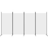 Sobna pregrada s 4 panela bijela 346 x 180 cm od tkanine | Eponuda.com