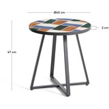 Kave Home Okrogla vrtna mizica s keramično ploščo ø 45 cm Tella – | Shoptok.si