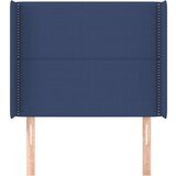  Uzglavlje s ušima plavo 93x16x118/128 cm od tkanine | shoptok.hr