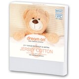 Dream On Jersey Cotton Baby Navlaka za dušek, Bela, 60x120 cm Cene
