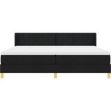  Postelja z vzmetnico z vzmetnico Črna 200 x 200 cm Poliester, (5000127787) | Shoptok.si