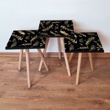 Hanah home 3Shp382 - Black BlackGoldWhite Nesting Table (3 Pieces) | ePonuda.com
