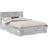  Konstrukcija postelje z vzglavjem Betonsko siva 140 x 200 cm, (5000103364) | Shoptok.si
