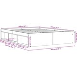 vidaXL Posteljni okvir siva sonoma 160x200 cm | Shoptok.si