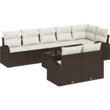  8-dijelni vrtni kauč set s jastučićima sivi poli ratan | shoptok.hr