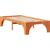  Konstrukcija postelje Rjava 75 x 190 cm Masivno borovo les, (5000127061) | Shoptok.si