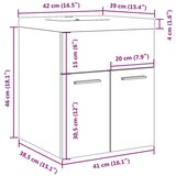 vidaXL 2-dijelni set kupaonskog namještaja käsityöläinen tammi | shoptok.hr