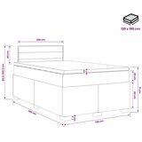  Boxspring krevet s madracem Sivosmeđa 120 x 190 cm Tkanina - Sivosmeđa 120 x 190 cm Dizajn linija | shoptok.hr