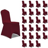 vidaXL Navlake za stolice rastezljive bordo 24 kom Cijene