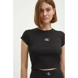 Calvin Klein Jeans Kratka majica ženska, črna barva, J20J223552