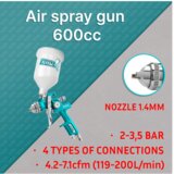 Total pištola za kompresor za barvanje600cc/ INDUSTRIAL (TAT10601) | Shoptok.si