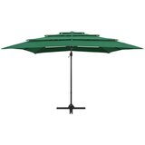  Senčnik aluminij zelen 250x250 cm | Shoptok.si
