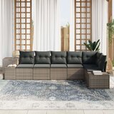  Set od 6 vrtnih sofa s jastučićima siva poli ratan | shoptok.hr