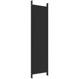 Sobna Paravan 5-delni 250x200 cm črno blago, (20595018) | Shoptok.si