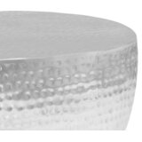  Stolić za kavu od čekićanog aluminija srebrni 100 x 50 x 28 cm | shoptok.hr