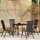  5-dijelni vrtni blagovaonski set crni | shoptok.hr
