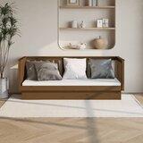 The Living Store Dnevna postelja medeno rjava 75x190 cm trdna borovina - Dnevna Postelja, (21508689) Cene