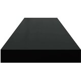  Plutajuće zidne police 2 kom sjajne crne 90 x 23,5 x 3,8 cm MDF | shoptok.hr