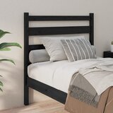  Uzglavlje za krevet crno 106 x 4 x 100 cm od masivne borovine | shoptok.hr