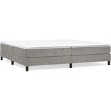  Box spring postelja z vzmetnico svetlo siva 200x200 cm žamet, (20726319) | Shoptok.si
