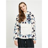  Blue-cream Women's Patterned Jacket D - Women Cene