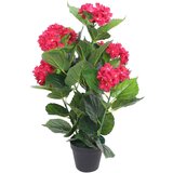 vidaXL Umetna rastlina hortenzija v loncu 60 cm rdeča, (20623317) | Shoptok.si