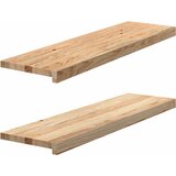 vidaXL Prozorske klupice 2 kom 90x25x2 cm netretirane masivne hrast | shoptok.hr