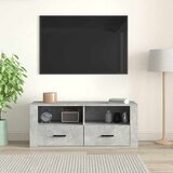 TV ormarić boja betona 100 x 35 x 40 cm od konstruiranog drva | Eponuda.com